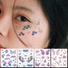 14 Sheets Glitter Butterfly Temporary Tattoos Sticker for Eye Face Makeup Decoration, Body art tattoo stickers Shiny Butterflies Waterproof Fake Tattoos for Women Girls Festival Party Eye Decor view 4