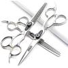 5.5/6-inch professional hair clipper set with sharp scissors, easy to trim, suitable for barbers, hair salons, and more. (6 inch-3pc-A) view 1