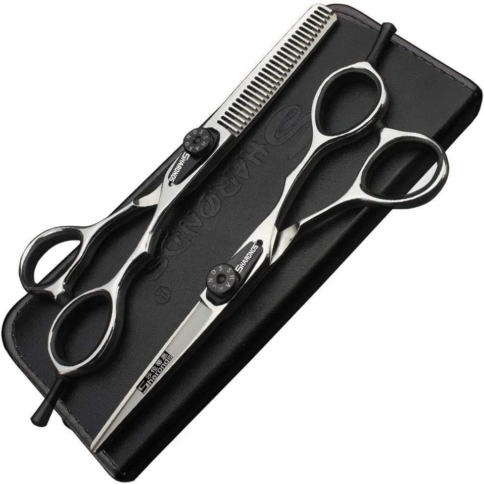 5.5/6-inch professional hair clipper set with sharp scissors, easy to trim, suitable for barbers, hair salons, and more. (5.5 inch-2pc)