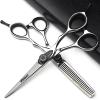 5.5/6-inch professional hair clipper set with sharp scissors, easy to trim, suitable for barbers, hair salons, and more. (5.5 inch-2pc) view 2