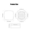 Empty Black Square 10ml Make-up Loose Powder Container Case With Mirror Sifter Lid and Powder Puff Glitter Powder Foundation Cosmetic Box Jar for Home and Travel view 2