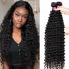 10A Deep Wave Bundles Human Hair 22 24 26 Inch 100% Unprocessed Brazilian Raw Virgin Hair 3 Bundles Natural Black Wavy Bundles Human Hair for Black Women view 1