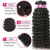 10A Deep Wave Bundles Human Hair 22 24 26 Inch 100% Unprocessed Brazilian Raw Virgin Hair 3 Bundles Natural Black Wavy Bundles Human Hair for Black Women view 2