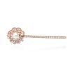 14K Gold Crystal Headpieces, Sparkle Flower Pearl Hairclip for Women, Shine with Stunning Hair Accessories Gift for Her (Style 2,Rose Gold) view 1