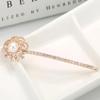 14K Gold Crystal Headpieces, Sparkle Flower Pearl Hairclip for Women, Shine with Stunning Hair Accessories Gift for Her (Style 2,Rose Gold) view 3