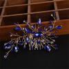 2pcs Blue Zircon Hair Comb Hairpin Elegant Bride Bridesmaid Headwear Vintage Hair Pins Hair Sticks Hanfu Handmade Crafts view 2