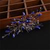 2pcs Blue Zircon Hair Comb Hairpin Elegant Bride Bridesmaid Headwear Vintage Hair Pins Hair Sticks Hanfu Handmade Crafts view 3