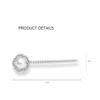 14K Gold Crystal Headpieces, Sparkle Flower Pearl Hairclip for Women, Shine with Stunning Hair Accessories Gift for Her (Style 3,White Gold) view 2