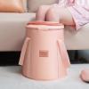 25L Collapsible Bucket Foot Bath Basin,Multifunctional Portable Foot Bath Tub Bag with Handles,Travel Outdoor Camping Portable Foot Soaking Spa Bucket (Pink) view 2