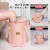 25L Collapsible Bucket Foot Bath Basin,Multifunctional Portable Foot Bath Tub Bag with Handles,Travel Outdoor Camping Portable Foot Soaking Spa Bucket (Pink) view 3