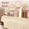 Oudain 6 Set Microfiber Massage Table Sheets Each Set Includes Massage Table Covers, Fitted Sheets, Face Cradle Covers(Natural) view 4