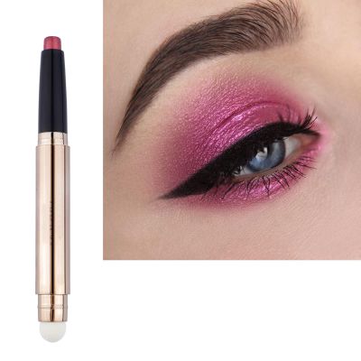 Cream Eyeshadow Stick, Shimmer Eye Shadow Stick Waterproof Eyeshadow Pencil Long Lasting Eye Brightener Highlighter Stick Crayon Glitter Eyeshadow Sticks for Women Eyes Makeup Easy to Wear (#6)