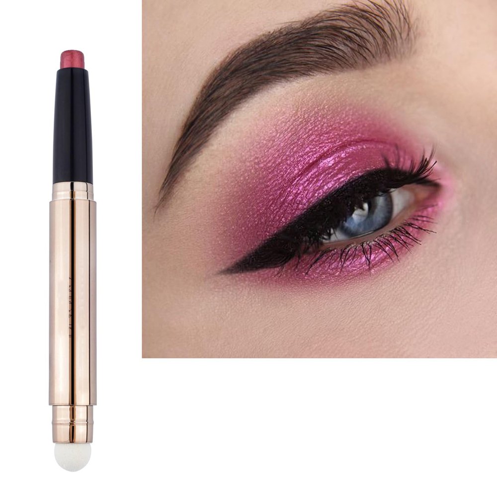 Cream Eyeshadow Stick, Shimmer Eye Shadow Stick Waterproof Eyeshadow Pencil Long Lasting Eye Brightener Highlighter Stick Crayon Glitter Eyeshadow Sticks for Women Eyes Makeup Easy to Wear (#6)