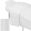 Oudain 6 Set Microfiber Massage Table Sheets Each Set Includes Massage Table Covers, Fitted Sheets, Face Cradle Covers (White) view 1