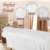 Oudain 6 Set Microfiber Massage Table Sheets Each Set Includes Massage Table Covers, Fitted Sheets, Face Cradle Covers (White) view 3