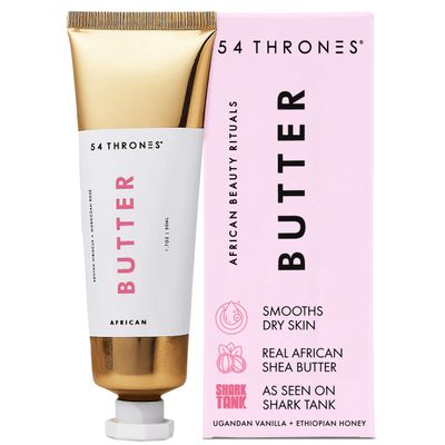 54 Thrones African Beauty Shea Butter, Intensive Dry Skin Support, Moisturizing Body Butter for Women, Moisturizing Body Balm and Cream, Locks in Moisture, Kenyan Hibiscus + Moroccan Rose, 1.7 oz