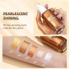 Body Shimmer Oil, Liquid Highlighter Makeup Drops Face Body Shimmer Oil Long Lasting Smooth Liquid Highlighter Stick Shimmer Highlighter Liquid Bronzer for Face Body Glitter Glow Cosmetic (5#-Gold) view 3