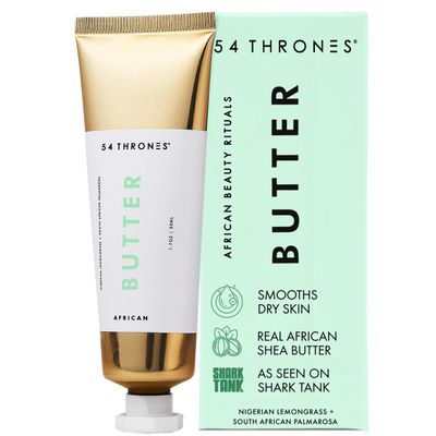 54 Thrones African Beauty Shea Butter, Intensive Dry Skin Support, Moisturizing Body Butter for Women, Moisturizing Body Cream, Locks in Moisture, Nigerian Lemongrass + South African Palmarosa, 1.7 oz