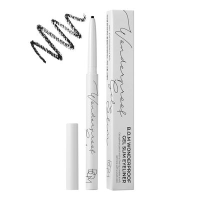 bom Wonderproof Slim Gel Eyeliner Pencil(2mm) Smooth Gliding, Soft Motion, Long Lasting(03 Deep Brown)