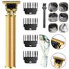 Amebee Electric Hair Clippers Professional Men Hair Trimmer Grooming Kit Waterproof Rechargeable Close Cutting T Blade Trimmer USB Rechargeable Cordless Guide Combs Barber Shaving Machine (Gold) view 3