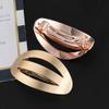 2pcs Oval Shape Hair Pins, Metal Wire Drawing Hairpin Minimalist design Hair Barrette Clips Strong Hold Hair Accessories for Women (Rose Gold) view 3