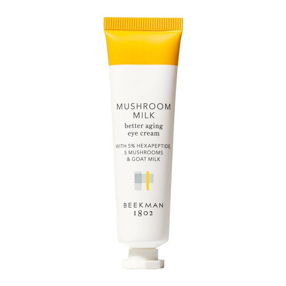 Beekman 1802 Mushroom Goat Milk Eye Cream - Clinically Proven Anti-Aging Eye Treatment for Under-Eye Circles & Fine Lines - With Hexapeptide and Snow Mushrooms - Fragrance-Free, Cruelty-Free