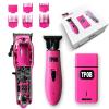 TPOB Slime 2 Candy Pink Clipper Trimmer Shaver Set Barber Hair Clippers in Matte Pink with Taper Blade view 1