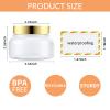 24 Pack 8 Oz Plastic Containers With Lids and Waterproof Label BPA Free - Refillable Transparent Cosmetic Containers for Body Butter,Sugar Scrubs,Cream,Lotions,Candy,Bath Salt (Gold, 8 oz) view 2