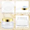 24 Pack 8 Oz Plastic Containers With Lids and Waterproof Label BPA Free - Refillable Transparent Cosmetic Containers for Body Butter,Sugar Scrubs,Cream,Lotions,Candy,Bath Salt (Gold, 8 oz) view 3