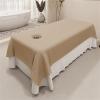MWNAGO Massage Table Sheets,Massage Table Cover,Massage Linens, Massage Fitted Sheet, Massage Face Rest Cover with Hole, Sutiable for Beauty,Spa 55 * 95 in (Khaki with Hole) view 2