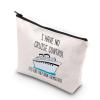 WCGXKO Cruise Control Cosmetic Case, Marble Print, Zipper Pouch for Makeup, Travel, Toiletries, 10 x 5 x 7 inches view 1