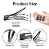 10 Pcs Double Grip Hair Clips, Sightor Metal Snap Hair Clips Hair Barrettes for Women Hair Making Salon Supplies Hair Accessories (Black) view 2