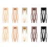 10 Pcs Double Grip Hair Clips, Sightor Metal Snap Hair Clips Hair Barrettes for Women Hair Making Salon Supplies Hair Accessories (Black, Brown, Beige, Khaki, Gold) view 1