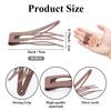 10 Pcs Double Grip Hair Clips, Sightor Metal Snap Hair Clips Hair Barrettes for Women Hair Making Salon Supplies Hair Accessories (Black, Brown, Beige, Khaki, Gold) view 2