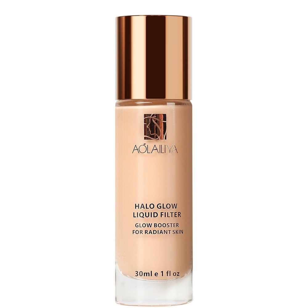 AOLAILIYA Natural Glow Liquid Filter, Face Complexion Booster For an All Day Radiant Glow Soft-Focus Look, Liquid Highlighter Primer, Glow Lotion, Vegan & Cruelty-Free (Fair)