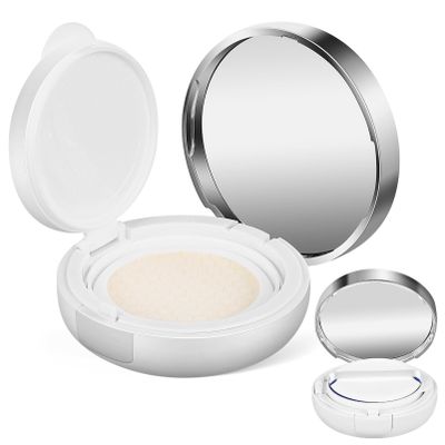 Beaupretty Empty Powder Puff Box Plastic Small Refillable Compact Travel-size Body Powder Container for Women