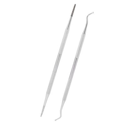 2pcs Stainless Steel Ingrown Toenail Tools | Dual Ends Nail File Cleaner Prevent Ingrown Nail Clean and Polish Nails