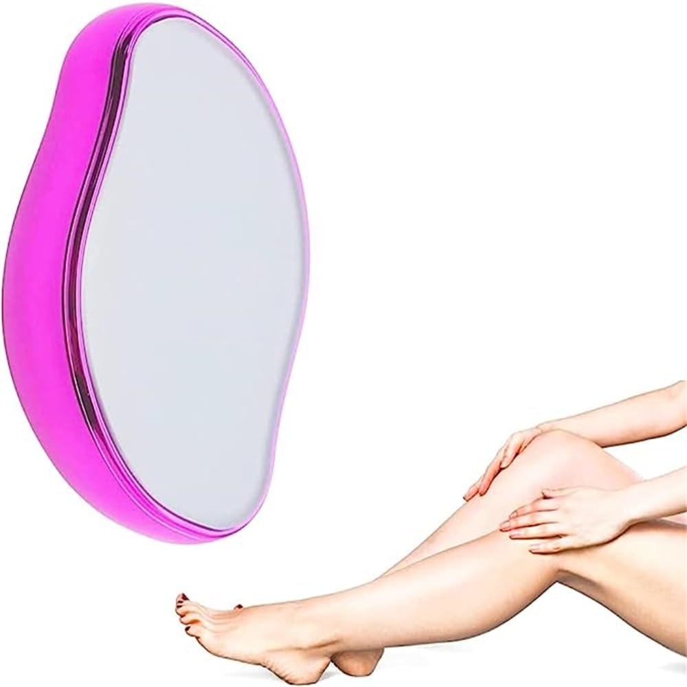 Crystal Hair Eraser for Women and Men,Reusable Crystal Hair Remover Device, Magic Painless Exfoliation Hair Removal Tool,Magic Hair Eraser for Back Arms Legs, (Rose red)