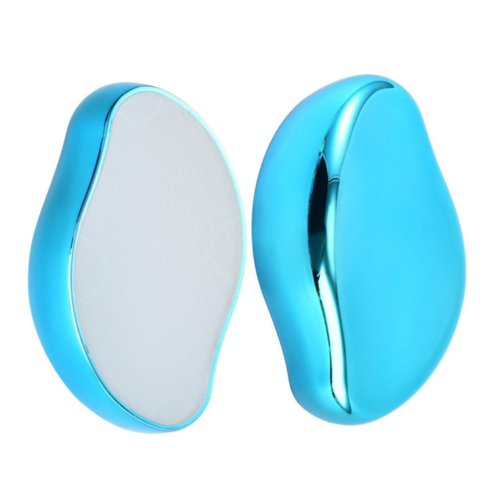 Crystal Hair Eraser for Women and Men,Reusable Crystal Hair Remover Device, Magic Painless Exfoliation Hair Removal Tool,Magic Hair Eraser for Back Arms Legs, (Blue)