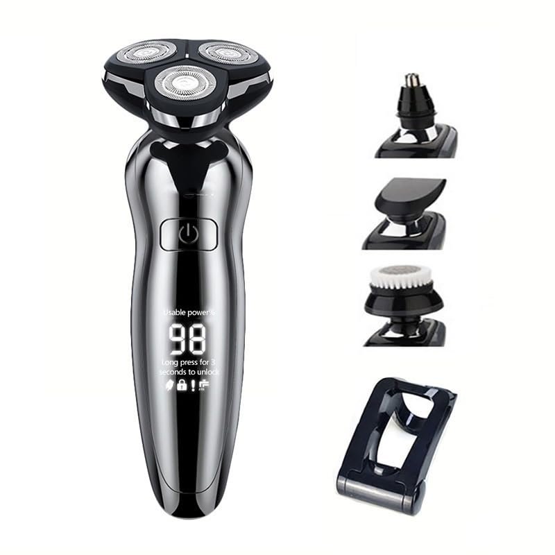 Head Shavers for Bald Men, 4 IN 1 Electric Shaver For Men 4D Electric Beard Trimmer USB Rechargeable Professional Hair Trimmer Hair Cutter Adult Razor For Men
