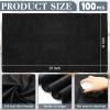 Newwiee 100 Pieces Large Black Microfiber Salon Towels Bulk 16 x 27 Inch Absorbent Hair Drying Towels Bleach Proof Hand Towels Salon Towels Set for Gym Bath Spa Shaving Shampoo Home view 2