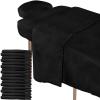 Oudain 8 Sets Soft Microfiber Massage Table Sheets Set 3 Piece Set Includes Massage Table Cover Fitted Sheet and Face Rest Cover(Black) view 1