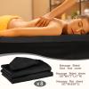 Oudain 8 Sets Soft Microfiber Massage Table Sheets Set 3 Piece Set Includes Massage Table Cover Fitted Sheet and Face Rest Cover(Black) view 2