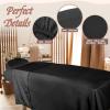 Oudain 8 Sets Soft Microfiber Massage Table Sheets Set 3 Piece Set Includes Massage Table Cover Fitted Sheet and Face Rest Cover(Black) view 4