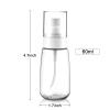 2 Pack Fine Mist Spray Bottles TSA Approved 2oz Travel Size Refillable Cosmetic Leak Proof Spray Bottle for Hair Perfumes Skincare Water Face Sprayer view 3