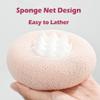 2 Pack Bath Body Brush,Exfoliating Body Scrubber,Bath Sponge Brush to Scrub The Body and Enjoy The Shower(Pink&Blue) view 2