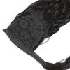 100% Real Human Hair Ponytail Wrap Around Hair Extensions Water Wave, Magic Paste Natural Wavy Deep Curly Ponytail for Black Women (24 Inch) view 3