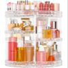 360 Rotating Makeup Organizer, DIY Adjustable Cosmetics Organizer[Patented Product], Professional Acrylic Make Up Caddy Shelf Storage Perfume, Lipsticks, Makeup Brushes or Accessories (Transparent) view 1