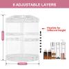 360 Rotating Makeup Organizer, DIY Adjustable Cosmetics Organizer[Patented Product], Professional Acrylic Make Up Caddy Shelf Storage Perfume, Lipsticks, Makeup Brushes or Accessories (Transparent) view 2