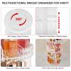 360 Rotating Makeup Organizer, DIY Adjustable Cosmetics Organizer[Patented Product], Professional Acrylic Make Up Caddy Shelf Storage Perfume, Lipsticks, Makeup Brushes or Accessories (Transparent) view 3